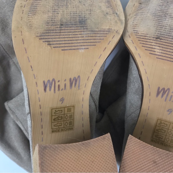 MI.IM Saint Slouch Knee Length Boots Suede Slip On Women’s Sz 9 Taupe - Picture 7 of 10